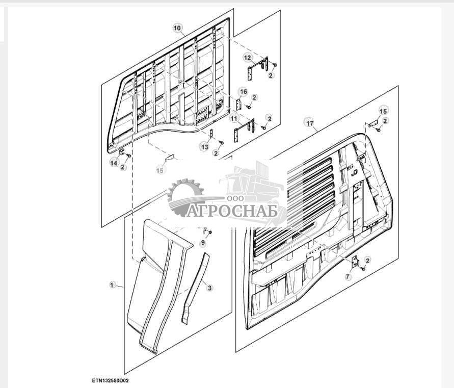 Декоративные панели, правая сторона 